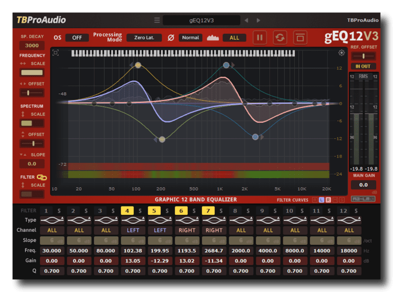 TBProAudio – gEQ12 v3.1.3 VST, VST3, RTAS, AAX, AU WIN.OSX x86 x64