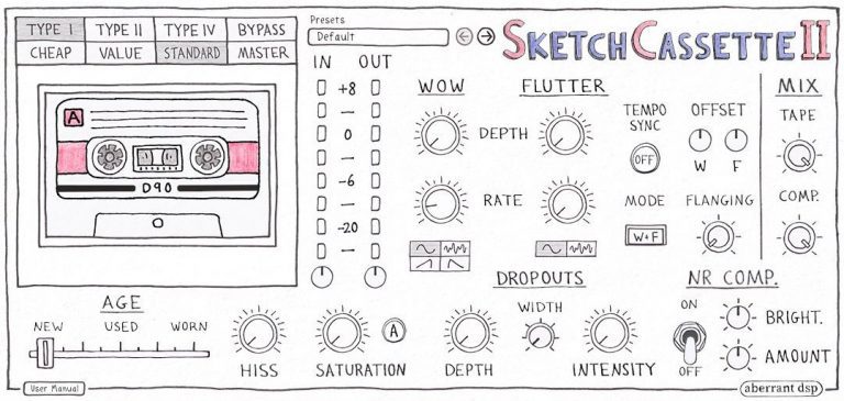 Aberrant DSP – SketchCassette II v2.1 VST3, AAX, AU x64 WIN.OSX