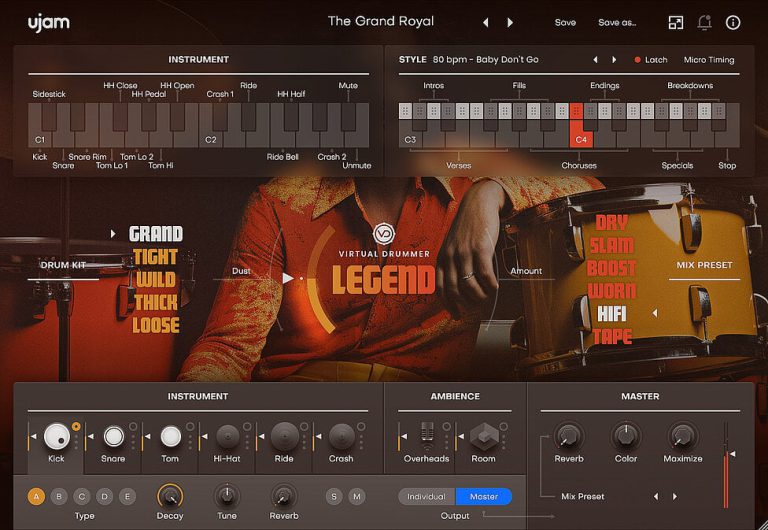 UJAM – Virtual Drummer LEGEND v2.4.0 VSTi, VSTi3, AAX x64-Drums