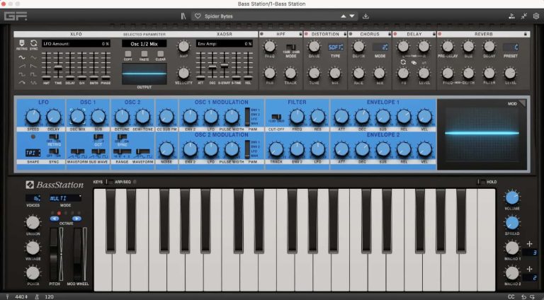 GForce & Novation – Bass Station 1.0.1 SAL, VSTi, VSTi3, AAX x64